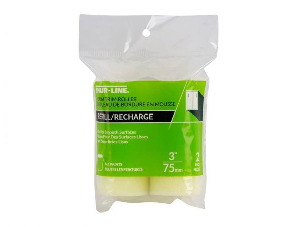 3" Foam Trim Roller Refill, 2/pk