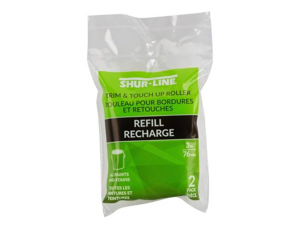 Trim & Touch-Up Roller Refill- 3", 2/pk