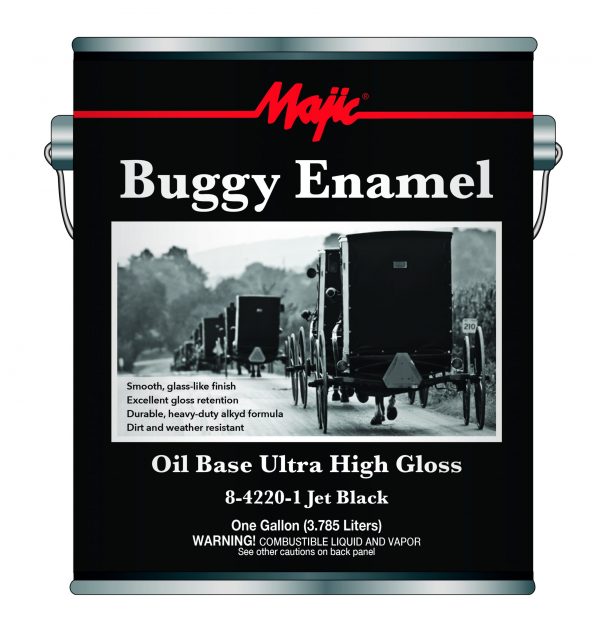 Gallon- Alkyd Buggy Enamel Black, Ultra High Gloss