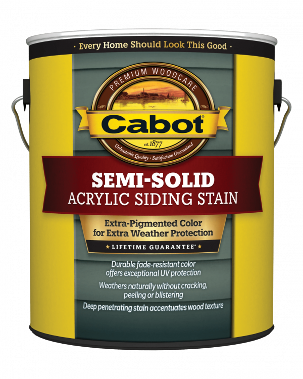 Semi-Solid Acrylic Siding Stain, Deep Base - Gallon