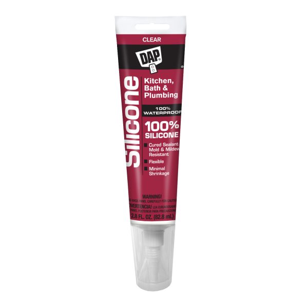 100% Silicone Kitchen & Bath - 2.8oz , Bath White