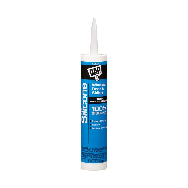 Dap 100% Silicone All Purpose, Clear - 9.8oz