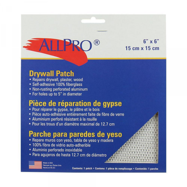 DryWall Patch, 4x4, Self Adhesive Fiberglass/Aluminum