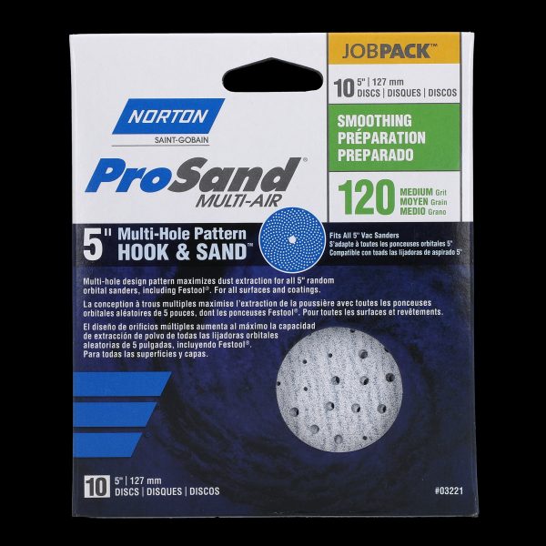 P120 Prosand 5" H&L Disc, 10pk