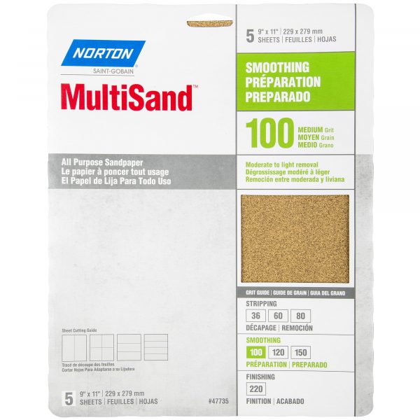 Medium 9x11 All Purpose Sanding Sheet, 5/pk
