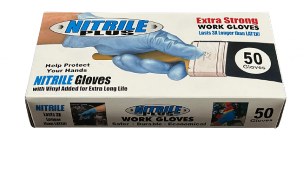 Blue Nitrile Gloves, 50/box