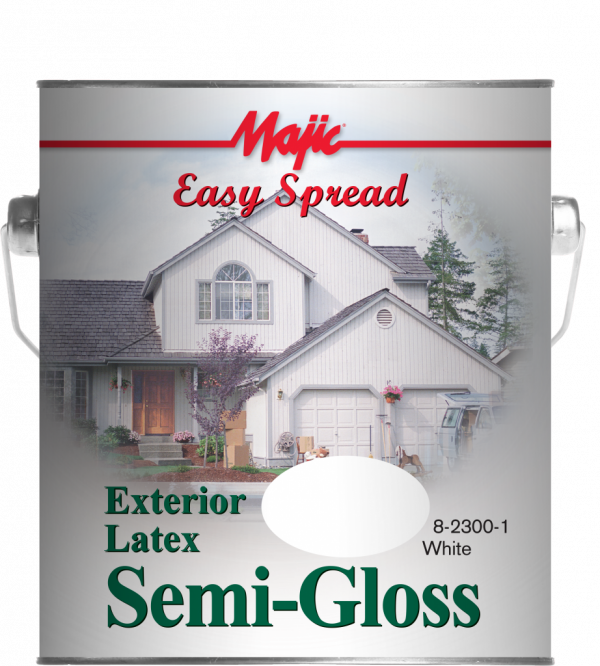 Gallon- Easy Spread Exterior Latex, Semi-Gloss White