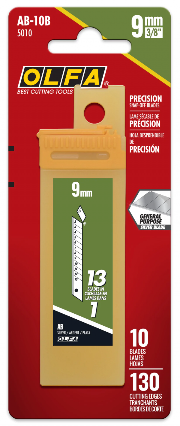 #AB-10B 9mm Snap Blades,10pk
