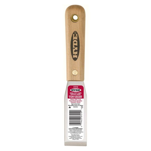 1-1/4" Stiff Chisel Putty Knife, Hardwood Handle