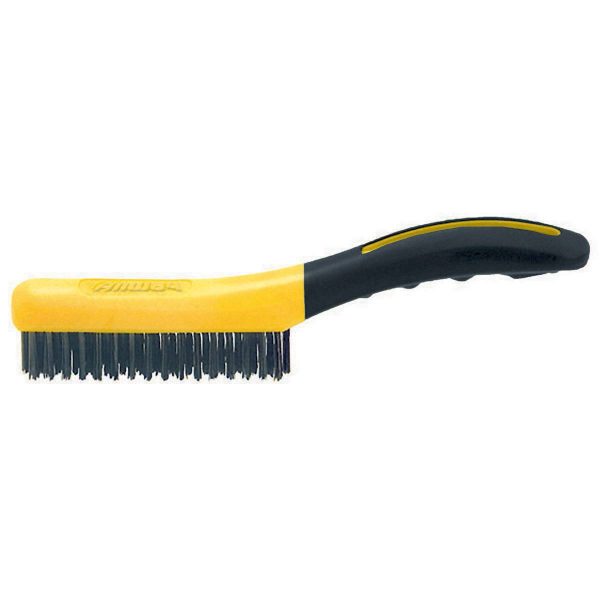 #SB416 Soft Grip Carbon Steel Wire Brush, Shoe Handle