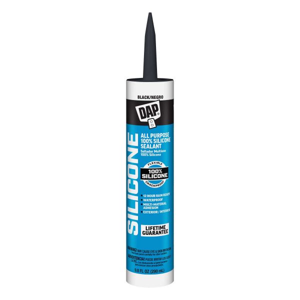 Dap 100% Silicone All Purpose, Black - 9.8oz