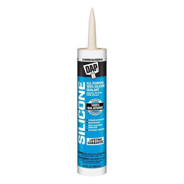 Dap 100% Silicone All Purpose, Almond- 9.8oz