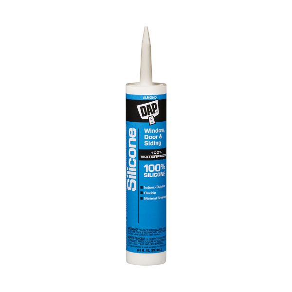 Dap 100% Silicone All Purpose, Almond- 9.8oz