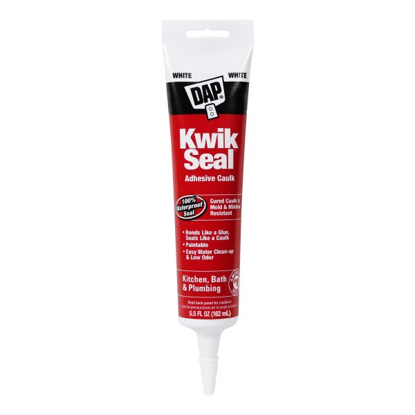 Kwik Seal Kitchen & Bath, White - 5.5oz