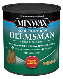 Quart- Water-Based Helmsman Indoor/Outdoor Spar Urethane, Semi-Gloss