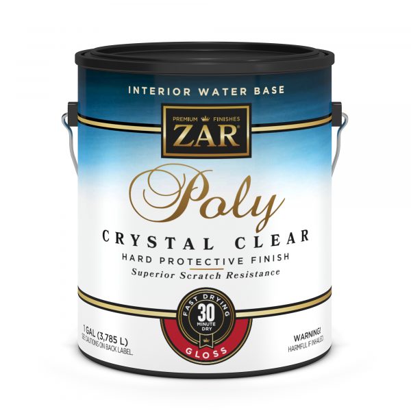 Gallon - Zar Interior Water-Based Poly, Crystal Clear Gloss