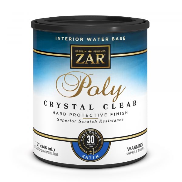 Quart- Zar Interior Water-Based Poly, Crystal Clear Satin