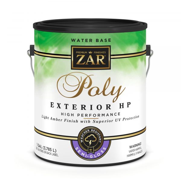 Gallon - Zar Exterior H-P Water-Based Poly Semi-Gloss