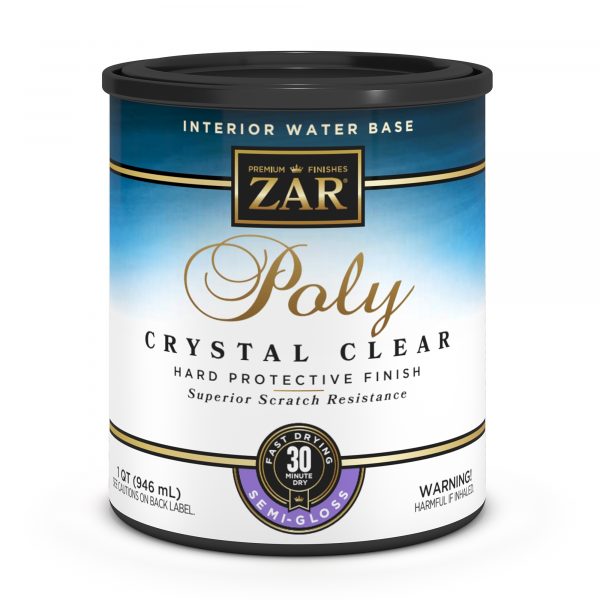 Quart- Zar Interior Water-Base Poly Crystal Clear, Semi-Gloss