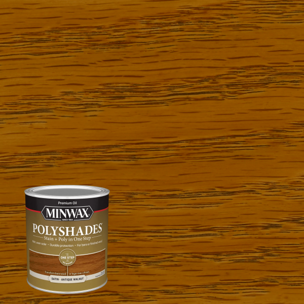 1/2pt- Polyshades Satin Antique Walnut