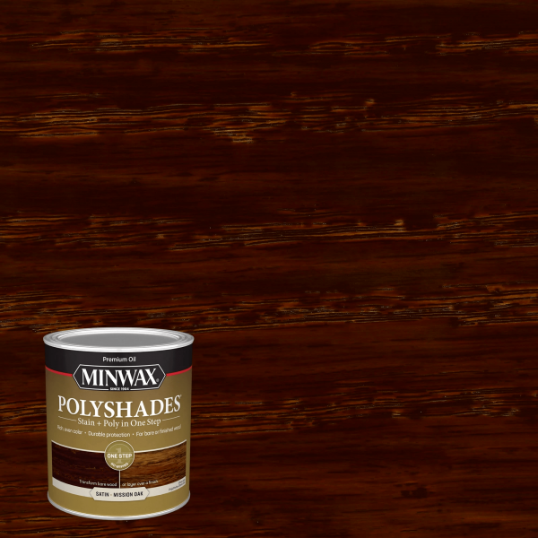 1/2pt- Polyshades Satin Mission Oak