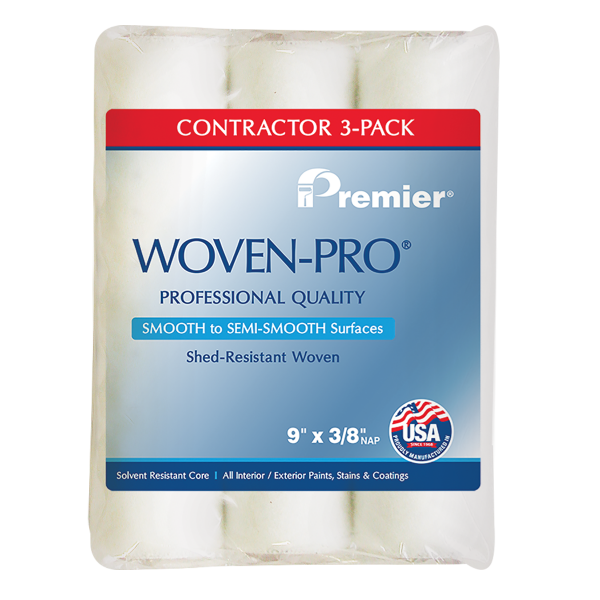 9"x3/8" Woven-Pro, Lint Free Cover, 3 pk