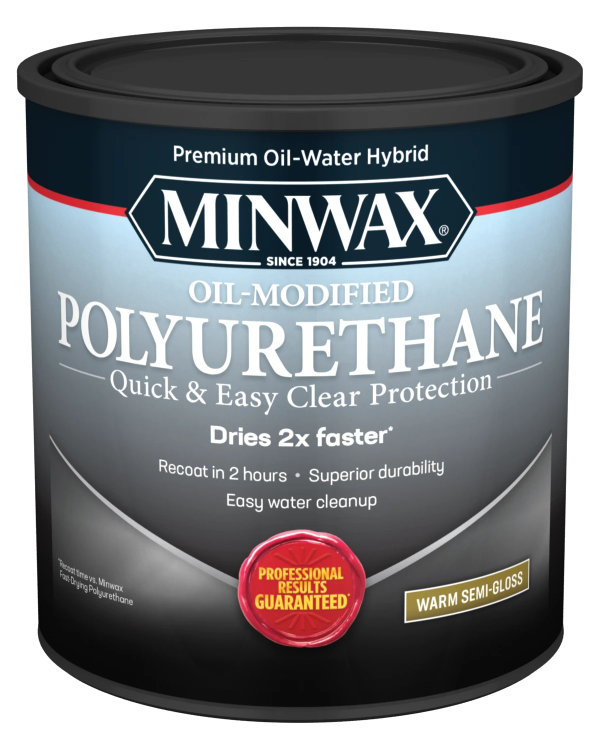 Quart- Water-Based Oil Modified Polyurethane, Semi-Gloss