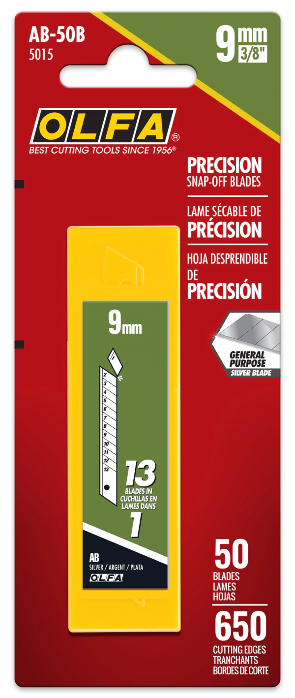 #AB-50B 9mm Snap Blades, 50pk