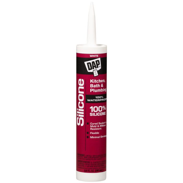Dap 100% Silicone, Bath White- 9.8oz