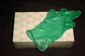 Green Vinyl Gloves
