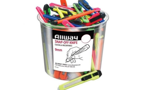 Bucket of 13pt. 9mm Snap-Off Knives w/50ea Neon