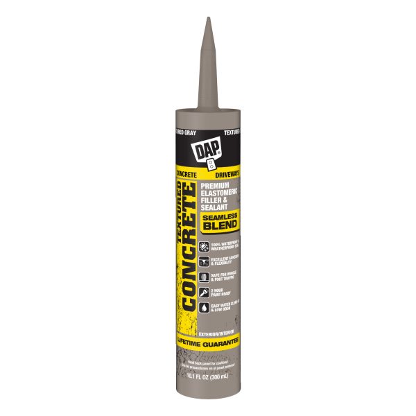 10.1oz Textured Concrete Premium Elastomeric Latex Filler & Sealant, Gray