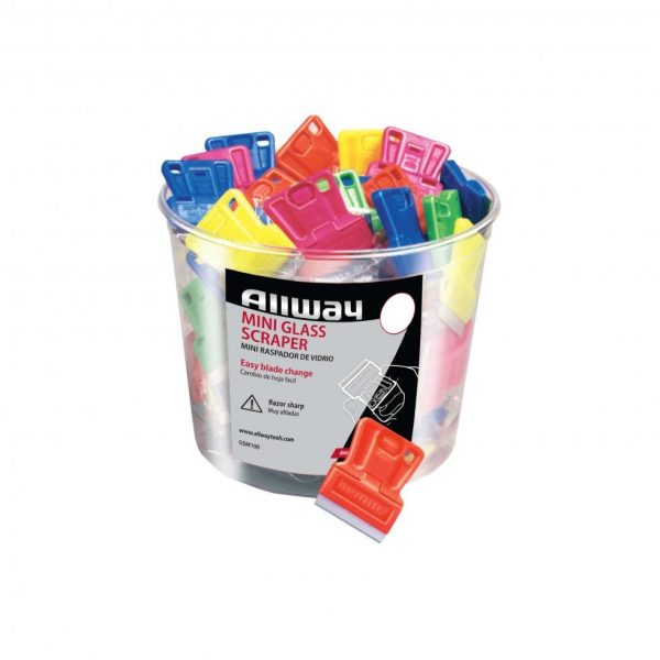 Mini Glass Scraper w/1 Blade, 100 Bucket