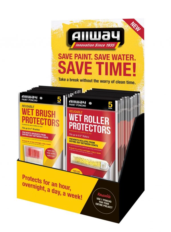 Paint Poncho Display (24 Brush/ 24 Roller)