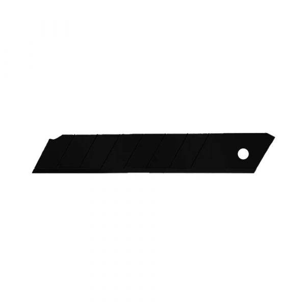 18mm Black Steel Snap-Off Blade 8pt. 5/card
