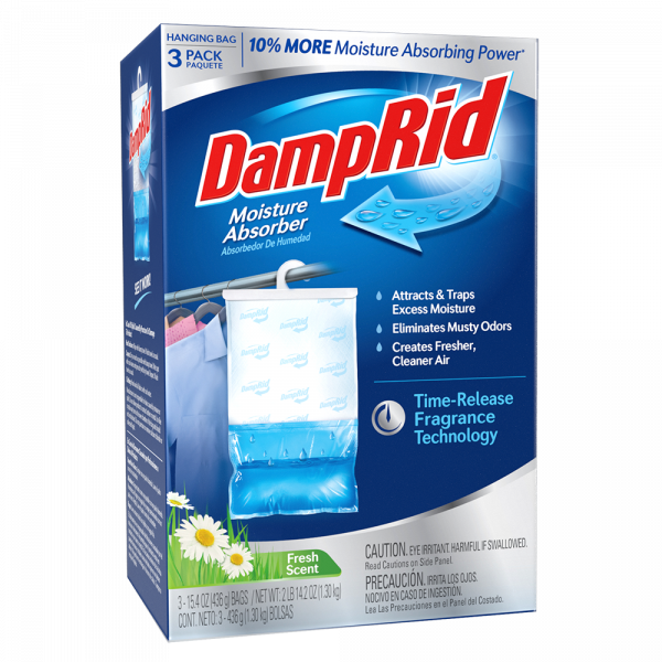 DampRid Hanging Moisture Absorber, Fresh Scent  3ct-15.4oz packs