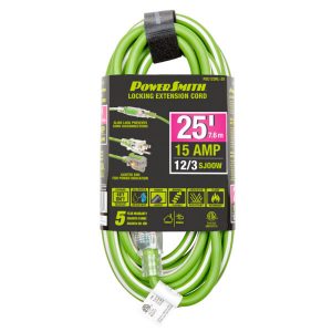 25' 12/3 AWG Rubber Jacket Extension Cord