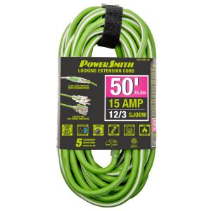 50' 12/3 AWG Rubber Jacket Extension Cord