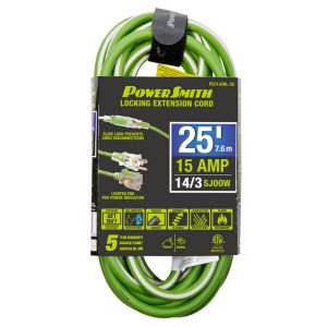 25' 14/3 AWG Rubber Jacket Extension Cord