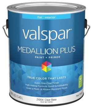 Gallon Medallion Plus, Interior Latex Flat, Clear Base