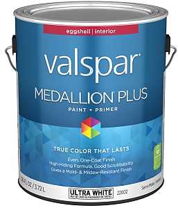 Gallon Medallion Plus, Interior Latex Eggshell, Ultra White