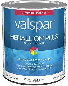 Quart Medallion Plus, Interior Latex Eggshell, Clear Base