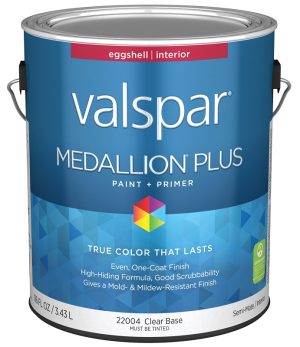 Gallon Medallion Plus, Interior Latex Eggshell, Clear Base