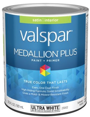 Quart Medallion Plus, Interior Latex Satin, Ultra White
