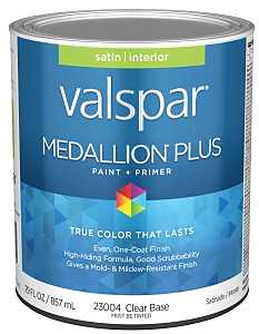 Quart Medallion Plus, Interior Latex Satin, Clear Base