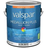 Gallon Medallion Plus, Interior Latex Semi-Gloss, Ultra White