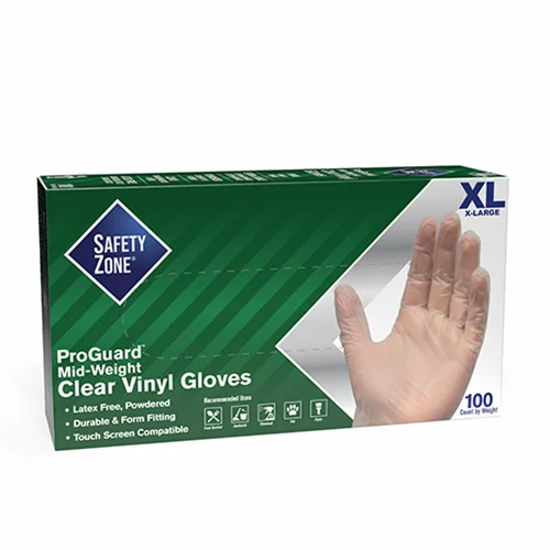 XL Vinyl Gloves Powdered 100 Box